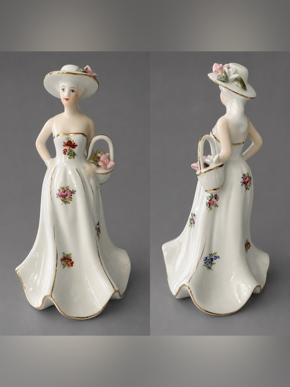 Vintage KPM Germany woman ceramic figurine
